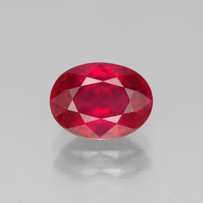 1.80 ct Red Ruby Gemstone, Ruby Gem in Oval Facet Shape for Sale.
