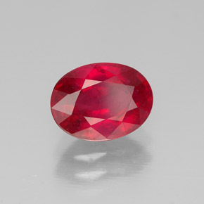 1.80 ct Red Ruby Stone, Natural Ruby in Oval Facet Shape for Sale