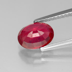 Ruby Gemstone in 8 x 6 mm (calibrated) Size for Sale, Ruby Stone in Pink Red Color