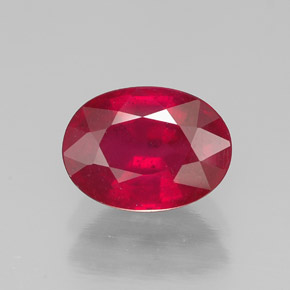 1.70 ct Red Ruby Gemstone, Ruby Gem in Oval Facet Shape for Sale.