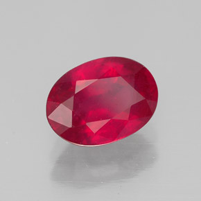 1.79 ct Red Ruby Stone, Natural Ruby in Oval Facet Shape for Sale