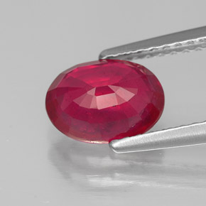 Ruby Gemstone in 8 x 6 mm (calibrated) Size for Sale, Ruby Stone in Pink Red Color