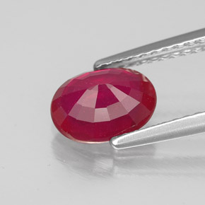 Ruby Gemstone in 8 x 6 mm (calibrated) Size for Sale, Ruby Stone in Pink Red Color