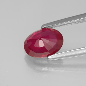 Ruby Gemstone in 8 x 6 mm (calibrated) Size for Sale, Ruby Stone in Pink Red Color