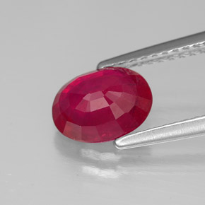 Ruby Gemstone in 8 x 6 mm (calibrated) Size for Sale, Ruby Stone in Pink Red Color