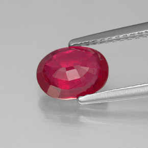 Ruby Gemstone in 8 x 6 mm (calibrated) Size for Sale, Ruby Stone in Pink Red Color