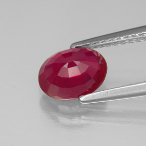Ruby Gemstone in 8 x 6 mm (calibrated) Size for Sale, Ruby Stone in Pink Red Color