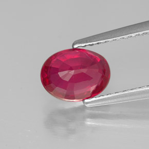 Ruby Gemstone in 8 x 6 mm (calibrated) Size for Sale, Ruby Stone in Pink Red Color