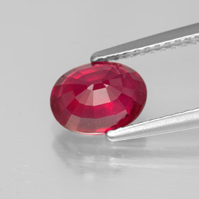 Ruby Gemstone in 8 x 6 mm (calibrated) Size for Sale, Ruby Stone in Pink Red Color