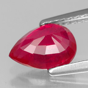 Ruby Gemstone in 8 x 6 mm (calibrated) Size for Sale, Ruby Stone in Pink Red Color