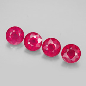 4.87 ct Red Ruby Gemstone, Ruby Gem in Round Facet Shape for Sale.