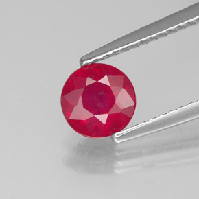 1.09 ct Red Ruby Gemstone, Ruby Gem in Round Facet Shape for Sale.