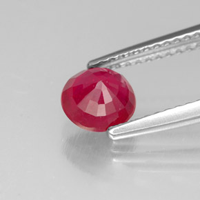 Ruby Gemstone in 6 mm (calibrated) Size for Sale, Ruby Stone in Pink Red Color