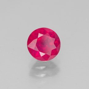 1.20 ct Red Ruby Stone, Natural Ruby in Round Facet Shape for Sale