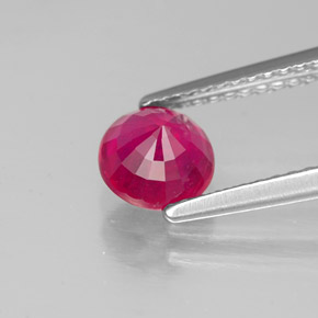 Ruby Gemstone in 6 mm (calibrated) Size for Sale, Ruby Stone in Pink Red Color