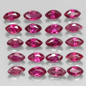 2.04 ct Red Ruby Stone, Natural Ruby in Marquise Facet Shape for Sale