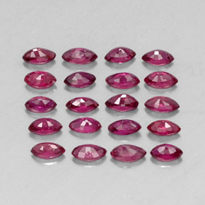 Ruby Gemstone in 3.6 x 2 mm Size for Sale, Ruby Stone in Pink Red Color