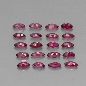 Ruby Gemstone in 3.6 x 1.9 mm Size for Sale, Ruby Stone in Pink Red Color