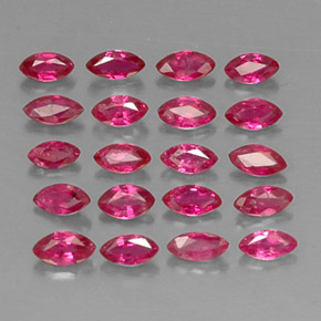 1.71 ct Red Ruby Stone, Natural Ruby in Marquise Facet Shape for Sale