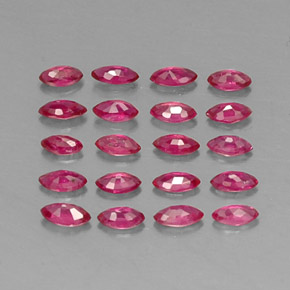 Ruby Gemstone in 3.8 x 1.9 mm Size for Sale, Ruby Stone in Pink Red Color