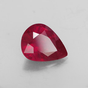 1.78 ct Red Ruby Stone, Natural Ruby in Pear Facet Shape for Sale
