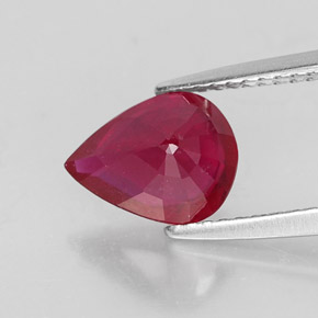 Ruby Gemstone in 8.7 x 6.7 mm Size for Sale, Ruby Stone in Violet Red Color