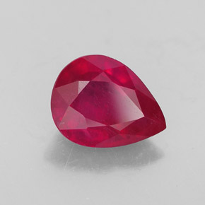 2.06 ct Red Ruby Stone, Natural Ruby in Pear Facet Shape for Sale