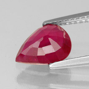 Ruby Gemstone in 9.2 x 6.9 mm Size for Sale, Ruby Stone in Pink Red Color