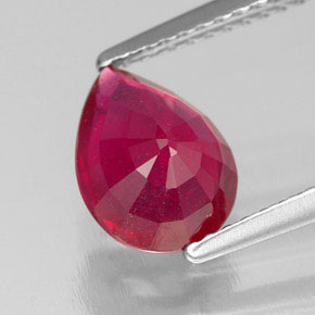 Ruby Gemstone in 9 x 6.9 mm Size for Sale, Ruby Stone in Pink Red Color