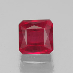 2.08 ct Red Ruby Gemstone, Ruby Gem in Octagon / Scissor Cut Shape for Sale.