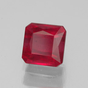 2.08 ct Red Ruby Stone, Natural Ruby in Octagon / Scissor Cut Shape for Sale