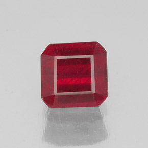 1.68 ct Red Ruby Gemstone, Ruby Gem in Octagon Facet Shape for Sale.