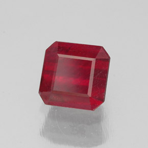 1.68 ct Red Ruby Stone, Natural Ruby in Octagon Facet Shape for Sale