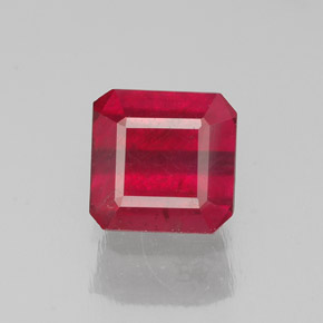 1.60 ct Red Ruby Gemstone, Ruby Gem in Octagon Facet Shape for Sale.