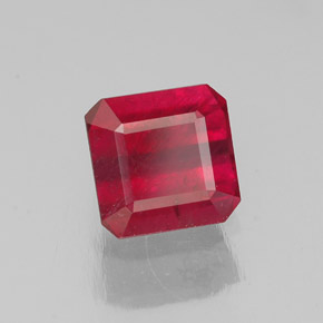 1.60 ct Red Ruby Stone, Natural Ruby in Octagon Facet Shape for Sale