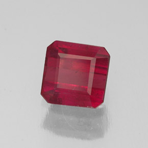 1.44 ct Red Ruby Stone, Natural Ruby in Octagon Facet Shape for Sale
