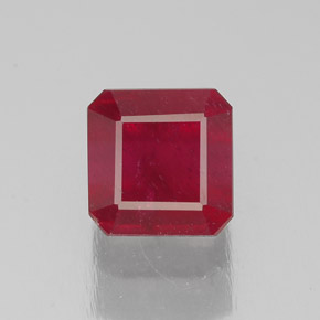 2.10 ct Red Ruby Gemstone, Ruby Gem in Octagon Facet Shape for Sale.