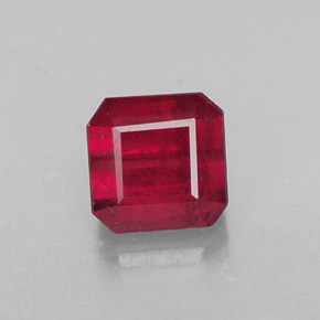 1.79 ct Red Ruby Gemstone, Ruby Gem in Octagon Facet Shape for Sale.