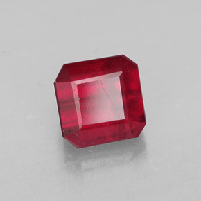 1.79 ct Red Ruby Stone, Natural Ruby in Octagon Facet Shape for Sale