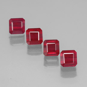8.22 ct Red Ruby Gemstone, Ruby Gem in Octagon Facet Shape for Sale.