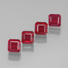 8.22 ct Red Ruby Stone, Natural Ruby in Octagon Facet Shape for Sale