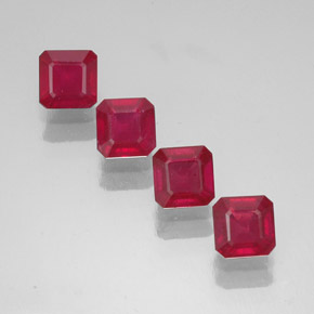 6.74 ct Red Ruby Gemstone, Ruby Gem in Octagon Facet Shape for Sale.