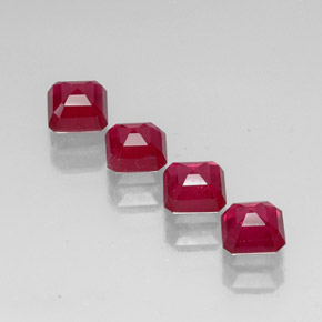Ruby Gemstone in 6.2 x 6.2 mm Size for Sale, Ruby Stone in Pink Red Color