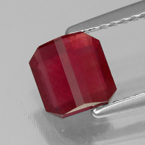 Ruby Gemstone in 6.1 x 6 mm Size for Sale, Ruby Stone in Pink Red Color