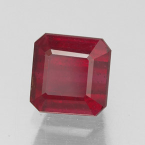 1.87 ct Red Ruby Stone, Natural Ruby in Octagon Facet Shape for Sale