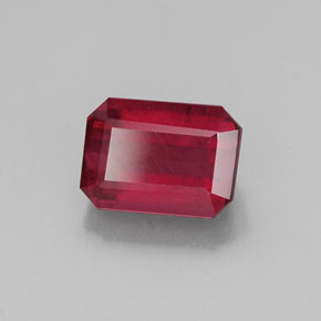 1.48 ct Red Ruby Stone, Natural Ruby in Octagon Facet Shape for Sale