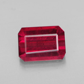 1.30 ct Red Ruby Gemstone, Ruby Gem in Octagon Facet Shape for Sale.