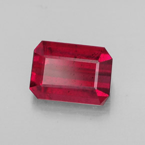 1.30 ct Red Ruby Stone, Natural Ruby in Octagon Facet Shape for Sale