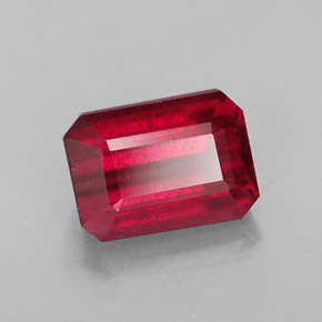 1.60 ct Red Ruby Stone, Natural Ruby in Octagon Facet Shape for Sale