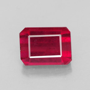1.73 ct Red Ruby Gemstone, Ruby Gem in Octagon Facet Shape for Sale.